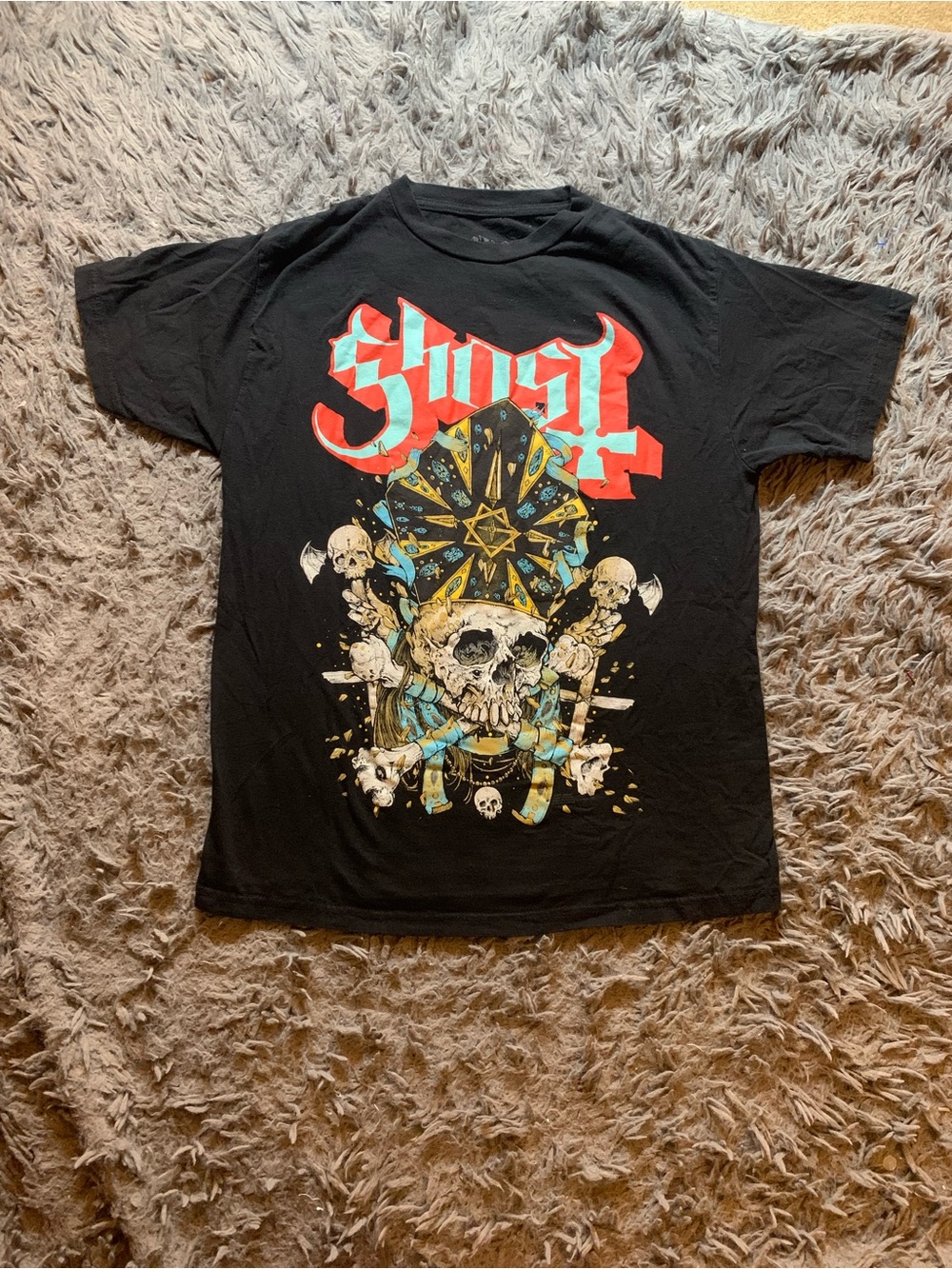 Hot Topic Ghost Papa Emeritus IV Skull & Crossbones T-Shirt sz M